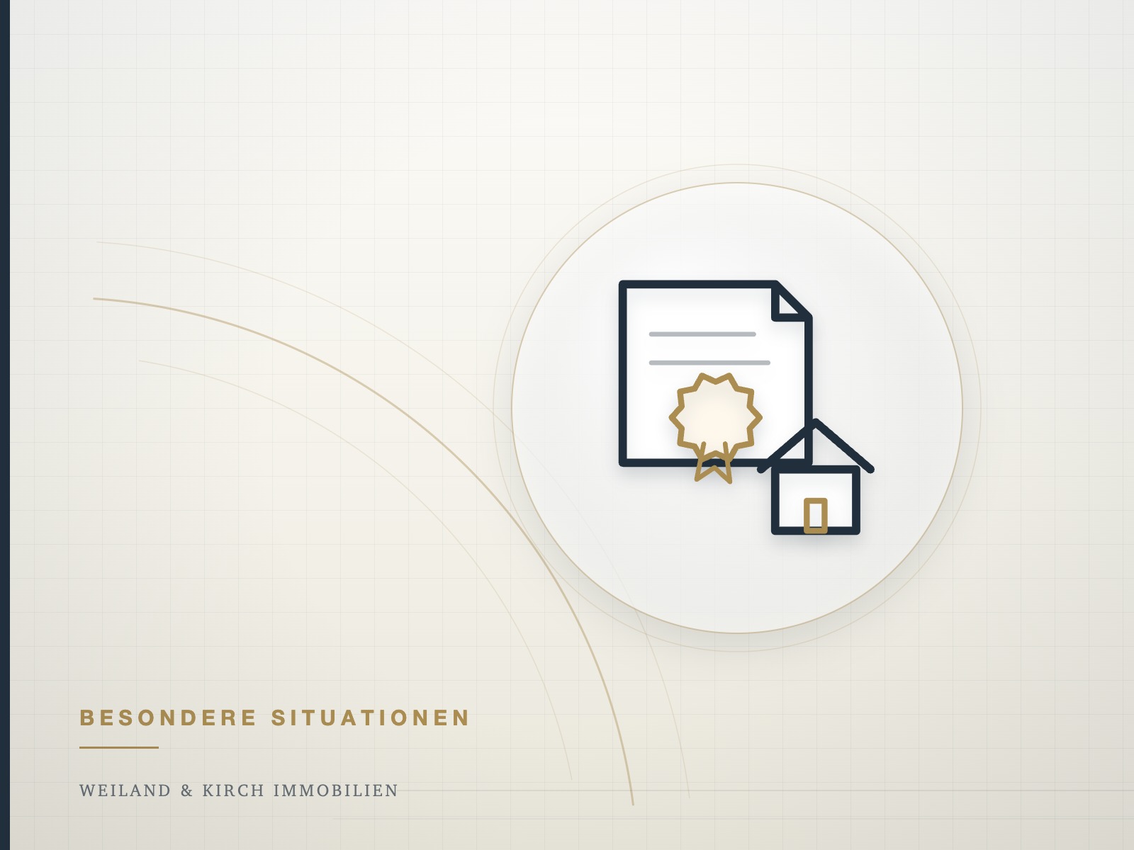 Illustration: Urkunde mit Siegel und Haus, Symbol für den Verkauf einer geerbten Immobilie