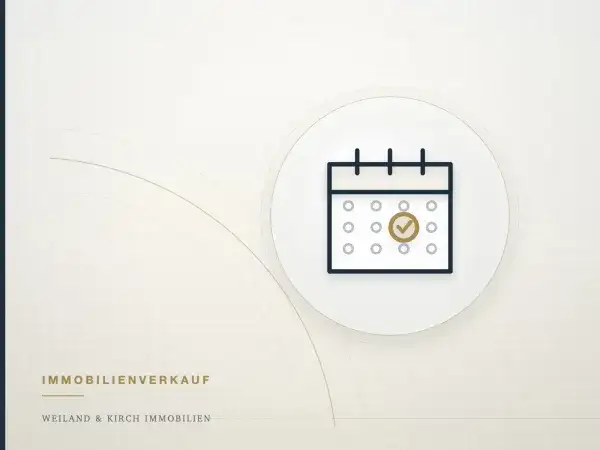 Illustration: Kalender mit markiertem Tag, Symbol für den Verkaufszeitpunkt einer Immobilie