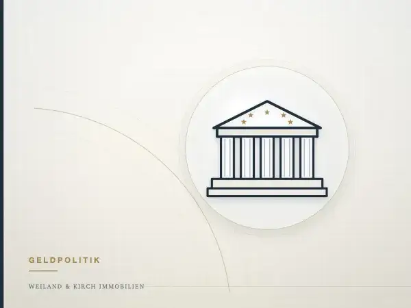 Klassizistisches Bankgebäude mit Sternenkreis als Sinnbild für die EZB